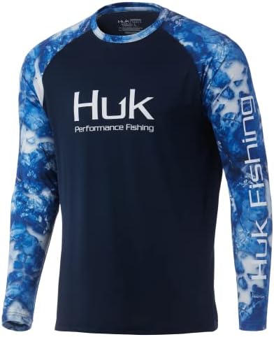 Huk Men's Double Header Manga Longa | Camisa de pesca protetor solar