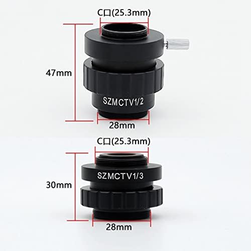Acessórios para microscópio C-montanha Lente 1/2CTV 1/3 Adaptador de câmera CTV, acessórios de microscópio de interface C padrão C para