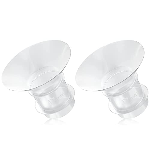 Synpos 2pcs 17mm inserir material de silicone transparente do usuário para bombas de mama vestíveis