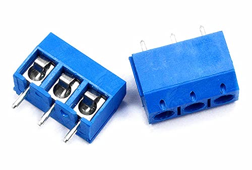 Luoqiufa 30pcs azul 5mm pin pin pino de mount mount parafuso de parafuso de parafuso de bloco de bloco para arduino