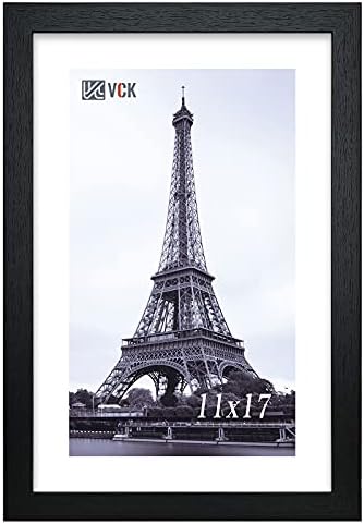 Quadro de pôster vck 11 × 17 polegadas quadros de imagens de madeira defina o tipo de quadro de certificado preto Tipo de montagem de parede para galeria em casa