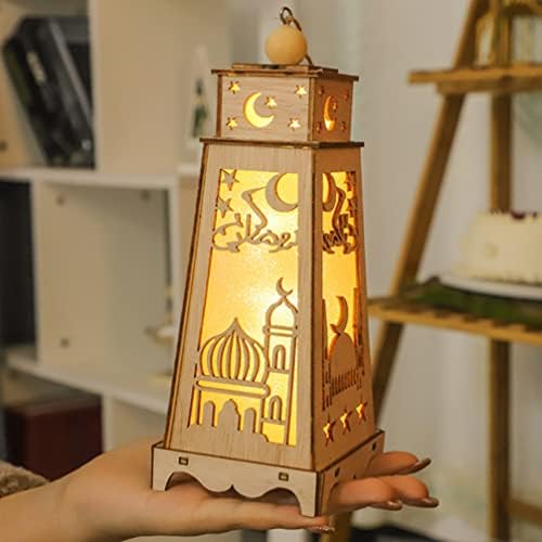 Decoração de casa stobok artesanato Eid Night Light Wooden Ramadan Lights