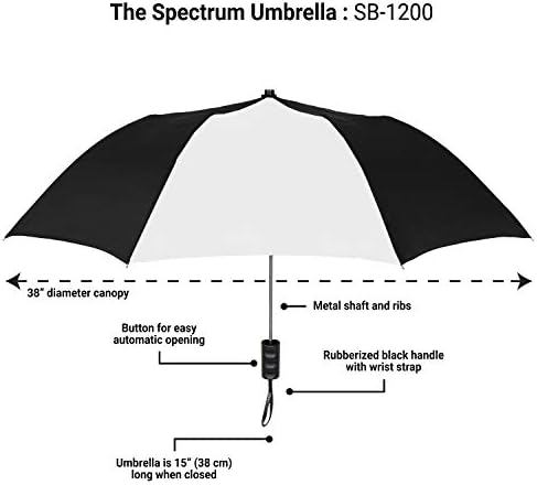 Strombergguarda -chuvas Spectrum Popular Style 16 Aberta Automática Aberta Viagem Luz Viagem Um Guarde Dobring para Homens e Mulheres,