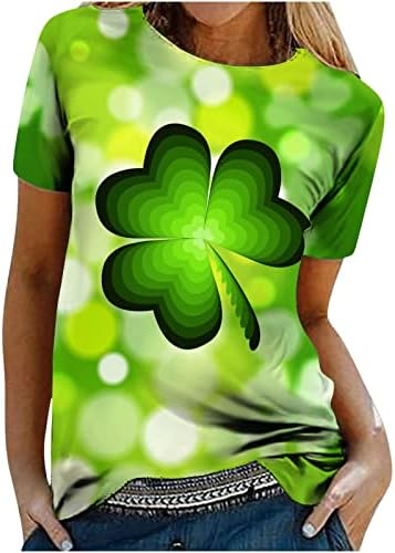 SAINT PATRICKS DIA TSHIRT FLANÇA FUNHA CUEW CREVELHA PESCOO DE FOIO DE FIXA PARTILHA TOP