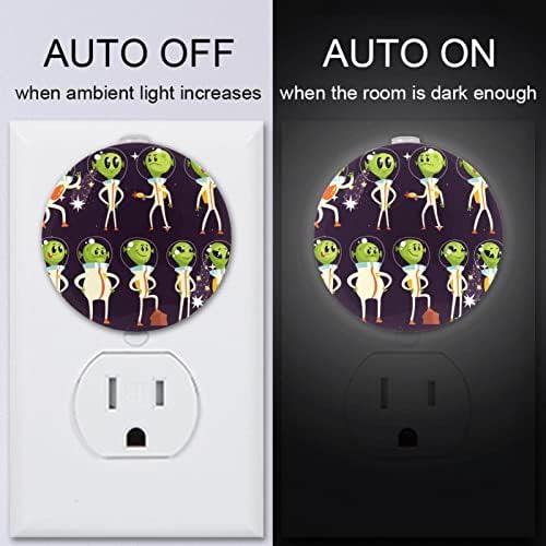 2 Pacote de plug-in Nightlight LED Night Light com sensor de entardecer para o amanhecer para o quarto das crianças, viveiro, cozinha,