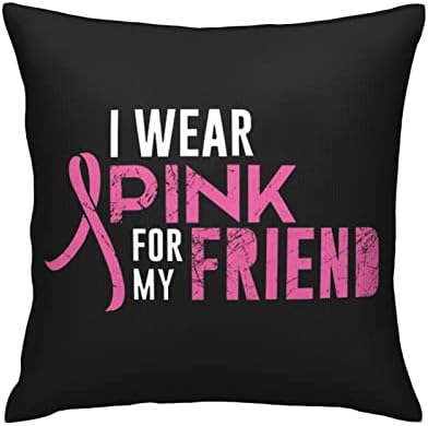 Eu uso rosa para minha amiga capa de travesseiro, travesseiro de almofada quadrada de impressão de dupla face, para sofá quarto de estar de 18x18 polegadas