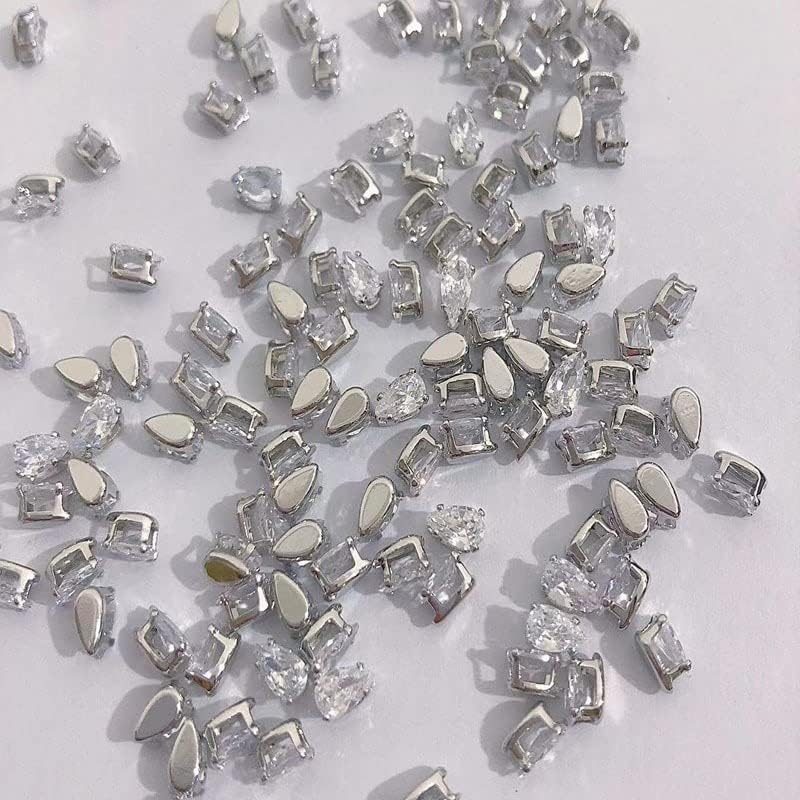 30pcs/saco ouro/prata brilho mini diamantes de unhas lisfatack para unhas decoração de cavalo olhos de água deisgner shinestone