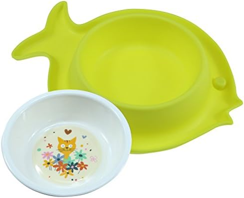 Design de peixes -Peting Food Water Bowls, Silincone for Small Dogs Cats
