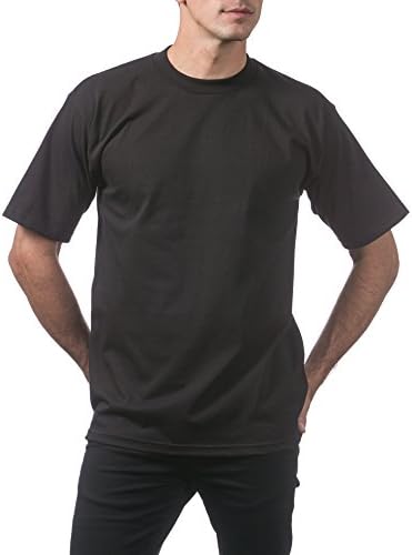 Camiseta de pacote de algodão curto de algodão pesado de 6-pacote do Pro Club Men