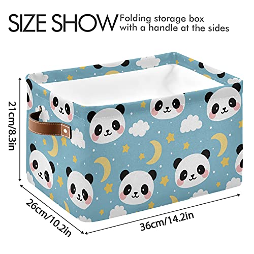 Cesta de armazenamento mnsruu feliz cesta de organizador colapsível de panda