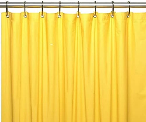 Industries confiáveis ​​inc. Essentials Magnetized chuveiro Curtain Liner com ilhós de metal amarelo