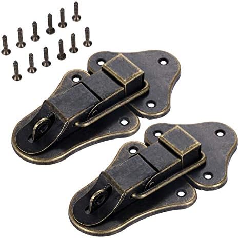 Dophee 2 Pack vintage Toggle Hasp Batches, 3,74''x2.05 '