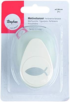Diâmetro de peixe decorativo de Rayher 1,6 cm 5/8 polegadas, ideal para papel/cartão de até 200 g/m², 2,54cm- 1 zoll