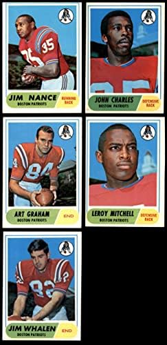 1968 Topps New England Patriots Team estabeleceu o New England Patriots VG/Ex Patriots