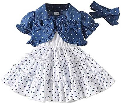 Patpat Baby Girls Dress and Cardigan Conjunta 2 PCs Criança de menina de girassol vestido sem mangas e manga longa Conjunto