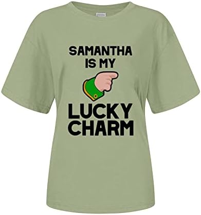 Camisa do dia de St.Patrick para mulheres camisas de estampa de trevo shamrock camisetas soltas tshirts manga curta o pescoço