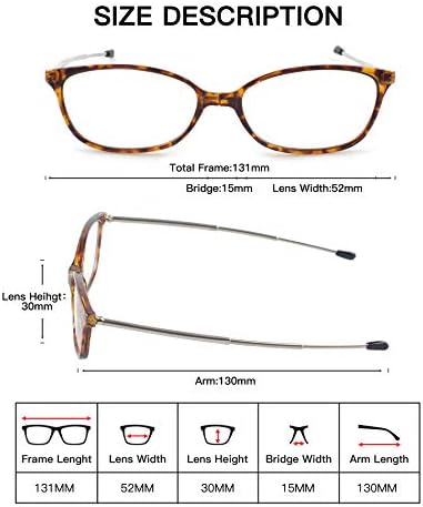TVZ Blue Light bloqueando óculos de leitura dobrável com design de dobradiça para homens e mulheres 6096