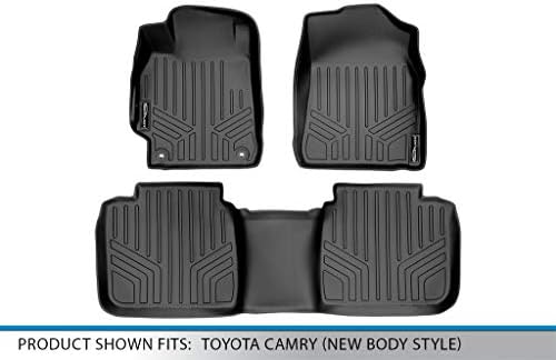 Smartliner Custom Fit Floor Mats 2 line Set Black para 2015-2017 Toyota Camry