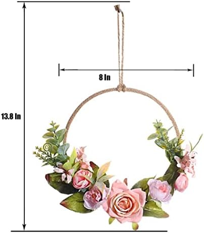 Kuyyfds Spring Door Greath, Flor Wreath Decoração Floral Rose Garland Grush Gruning Sign para decoração da varanda da frente, belo portão artificial da primavera e grinalda do verão ou decoração de casa