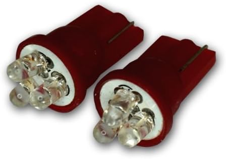 Tuningpros ledcei-t10-r3 Verifique o indicador do motor lâmpadas LED lâmpadas T10 cunha, 3 LED Red 2-PC Conjunto