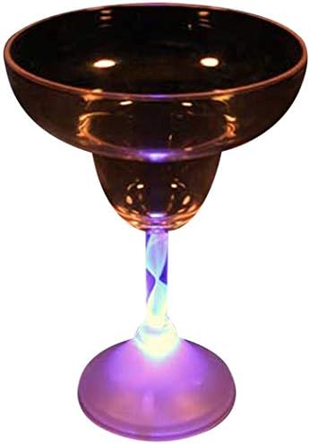 Planda piscando 6 oz LED acende vidro martini piscando - 1 xícara
