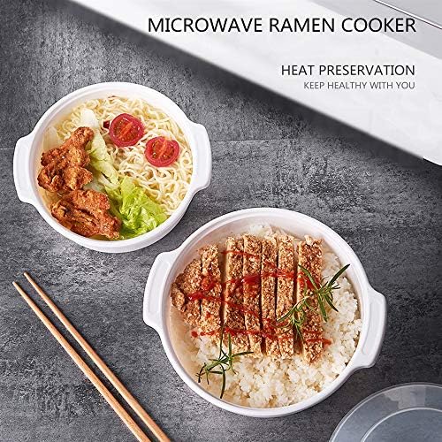 Zdesign Microwave Ramen Cooker Noodle ou Sope Bowl Mac fácil, perfeito para o café da manhã, itens essenciais para meninos
