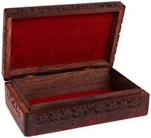 Starzebra exclusiva da caixa de jóias de madeira de pau -rosa artesanal da Índia