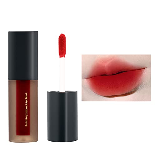 Lip Gloss Clear Packaging Velvet Lipstick para uso diário não fácil de desaparecer sem maquiagem fora do batom à prova d'água à prova d'água NÃO