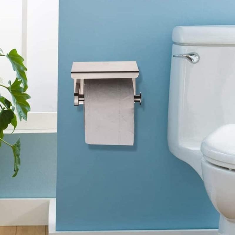 Slsfjlkj titular de papel higiênico portadores de tecido armazenamento de papel com prateleira de armazenamento de telefone