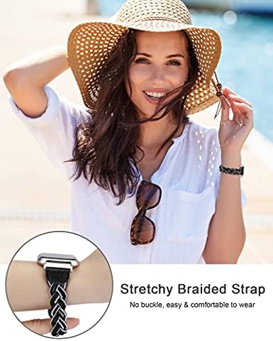 Wearlizer compatível com Fitbit Versa 2/Versa/Versa Lite Bands para mulheres, Acessórios de pulseira de pulseira elástica