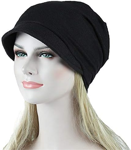 Mulheres Baggy macio e girado chapéu embrulhando camuflagem feminina perda de cachecol muçulmano Soild Turban Stretch Hair Head