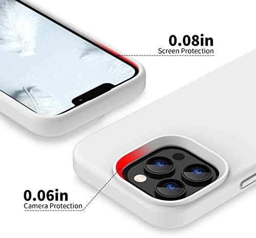 Cafewich para iPhone 14 Pro Max Case, Soft Liquid Silicone Slim Protetive Shopfroonce Caixa de telefone à prova de choque com revestimento de microfibra anti -arranhão 6.7 ''