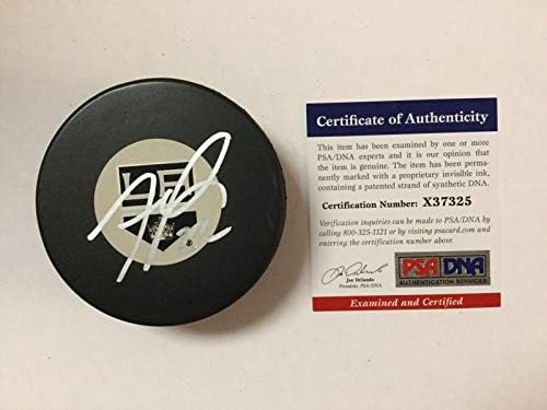 Trevor Lewis assinou autografado La Los Angeles Kings Hockey Puck PSA/DNA COA A - Pucks NHL autografados