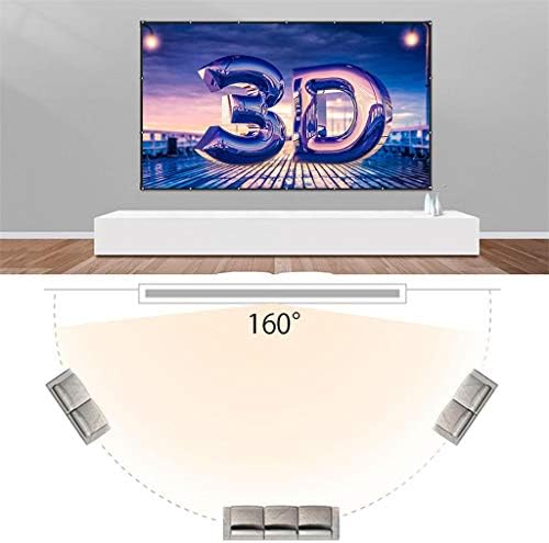 WERFDS 100/120 polegadas Projector Screen 16: 9 White Dacron Diagonal Video Projeção Tela Montada para o filme de home