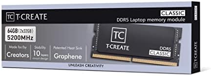 TeamGroup T-CRIET CLASSY DDR5 SODIMM 2X32GB 5200MHZ CL42 MEMÓRIA DE LAPTOP