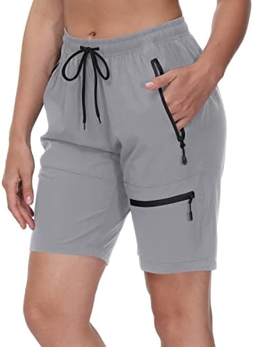 DeckPro Feminino de caminhada shorts leves leves de shorts atléticos rápidos upf 50+ shorts de recreação ao ar livre