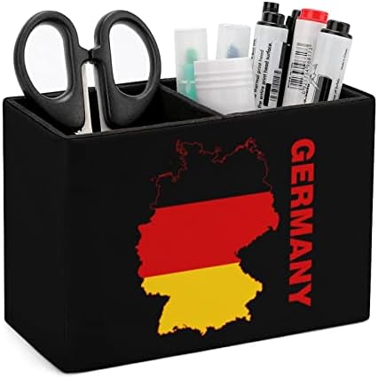 Mapa de bandeira da Alemanha PU PU Leatrents portadores de caneta multifuncional Organizador da mesa de recipientes para o