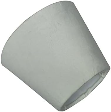 FILECT Softback Barrel Fabric abajur, pano de veludo Branco PVC Lampshade para lâmpada de mesa e luz do piso 4.3 “x
