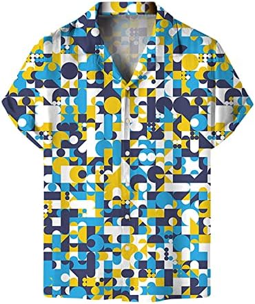 2023 nova flor de flor curta camisa masculina estilo praia relaxada casual camisa preguiçosa de manga curta atlética