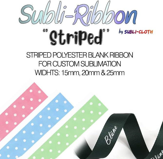 Cinta de subl-ribbon '' listrada '' para sublimação de tecido de tecido personalizado diy poliéster