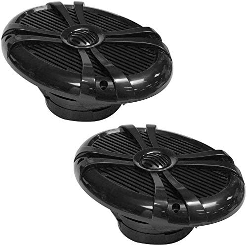 Audio sísmico - SA -MS69B - Par de 500 watts preto de 6x9 polegadas de barco à prova d'água/marinho - Sistema de alto -falante marinho