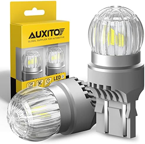 Auxito 2023 atualizou 7443 lâmpadas LED Luzes reversas 6000k Branco 350% BRIPERS, 7440 7444 7441 LEV