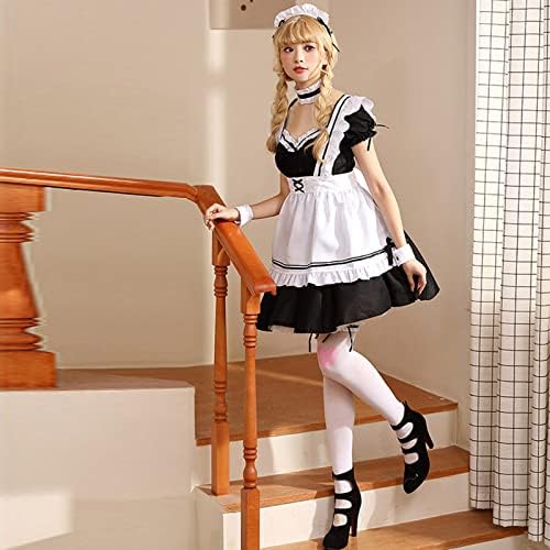 Anime japonês Lolita Francês Maid Aventn Dress Kawaii feminino Costume de cosplay
