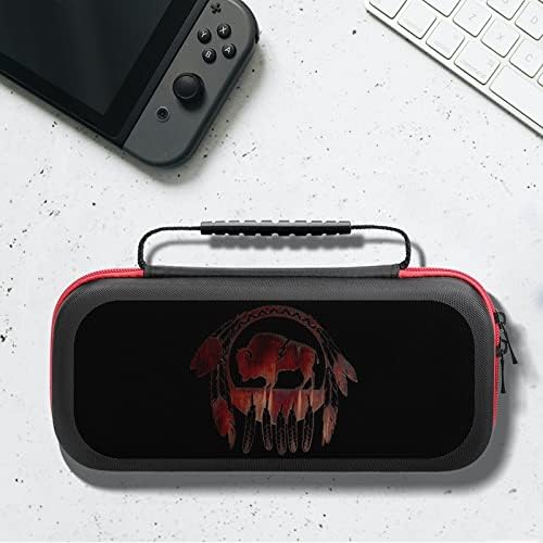 Bison Buffalo Native American Transporting Case para Switch Lite Bag de armazenamento de viagem portátil para jogos de acessórios