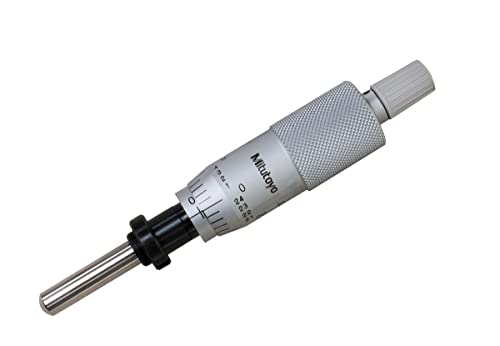 Mitutoyo 150-208 Cabeça micrômetro, tamanho médio, intervalo de 0-1 , graduação de 0,001, +/- 0,0001 Precisão, esteira