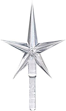 Estrela Moderna Média de Artcraft® National Artcraft para Árvores de Natal de Cerâmica - Cristal