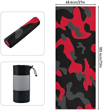 Aunhenstern Yoga Blanket Camouflage-Red-Camo Yoga Tootes Yoga Mat Toalha