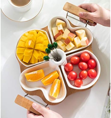 prato de frutas prato de frutas cerâmicas, lanches divididos em casa, placa de frutas secas, placa de frutas criativas,