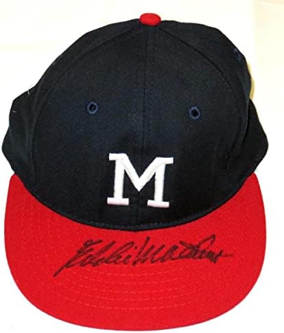Eddie Matthews autografou Milwaukee Braves Hat Beckett Authenticed - Chapéus autografados
