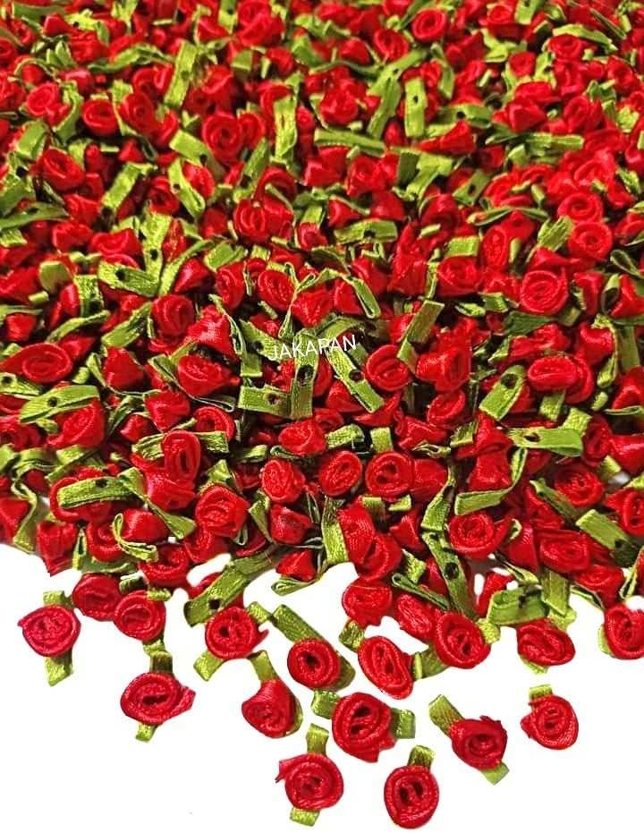 Jakapan Mini Ribbon Rose Flor Heads